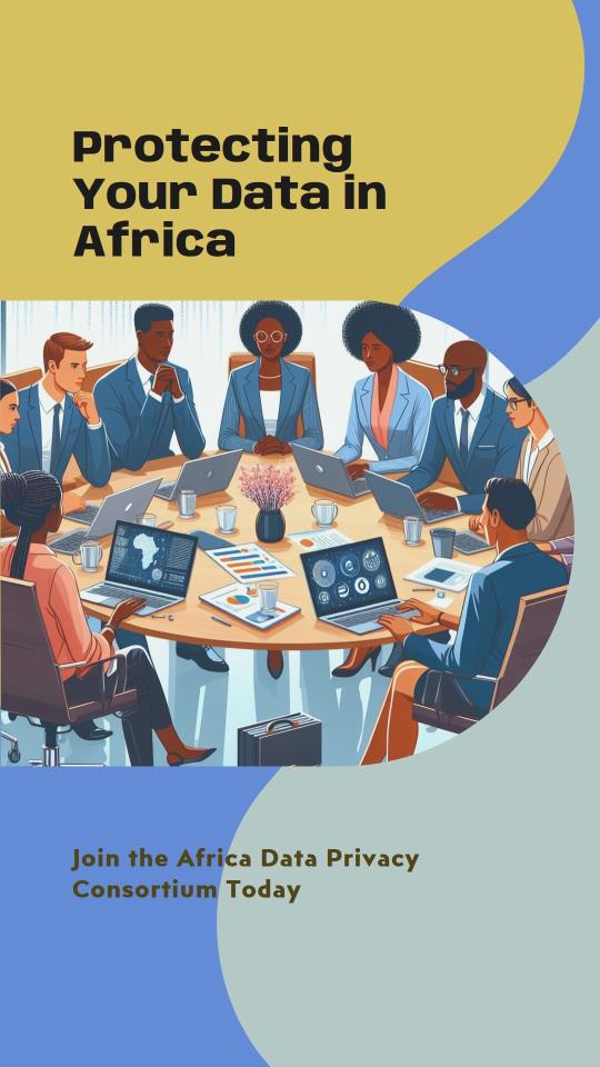 African Data Privacy Consortium - Professional team meeting discussing data privacy